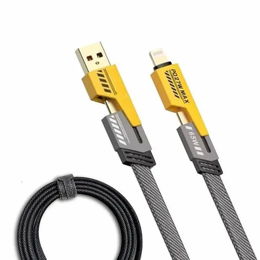 USB-C & Lightning 4-in-1 Multi Charging Cable – Fast & Versatile! ⚡🔌 zavtyu-cr