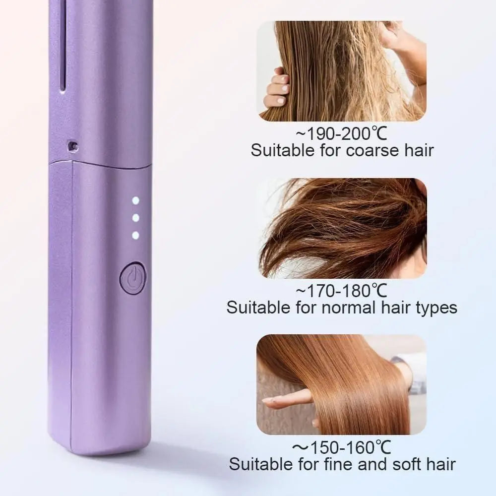 2 in 1 Wireless Hair Straightener & Comb zavtyu-cr