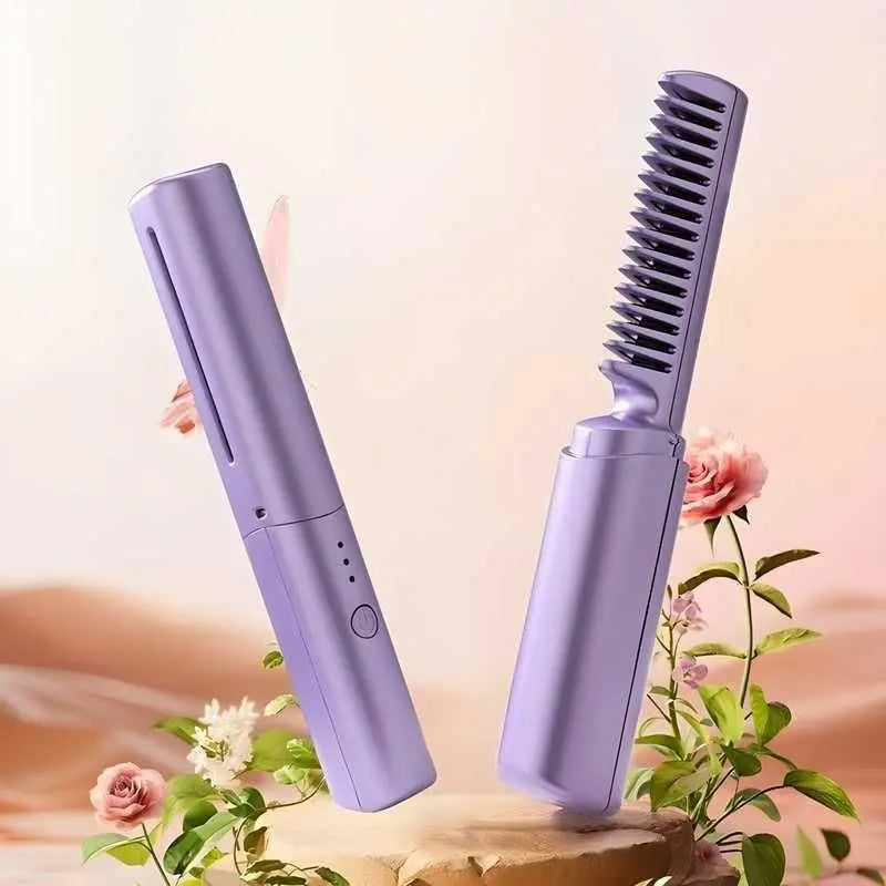 2 in 1 Wireless Hair Straightener & Comb zavtyu-cr